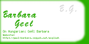 barbara geel business card